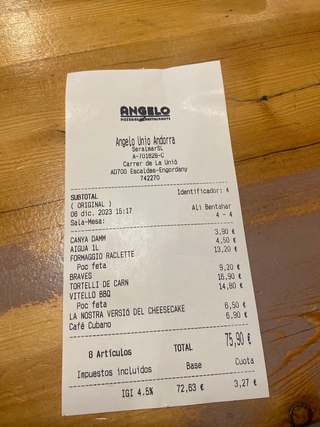 ANGELO PIZZERIES I RESTAURANTS - Image 1